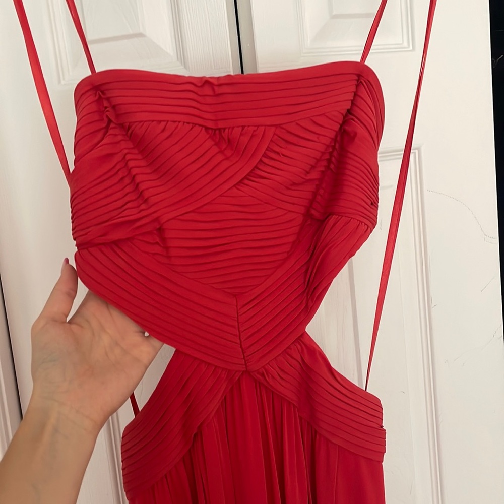 Red strapless BCBG Maxazria dress sz4